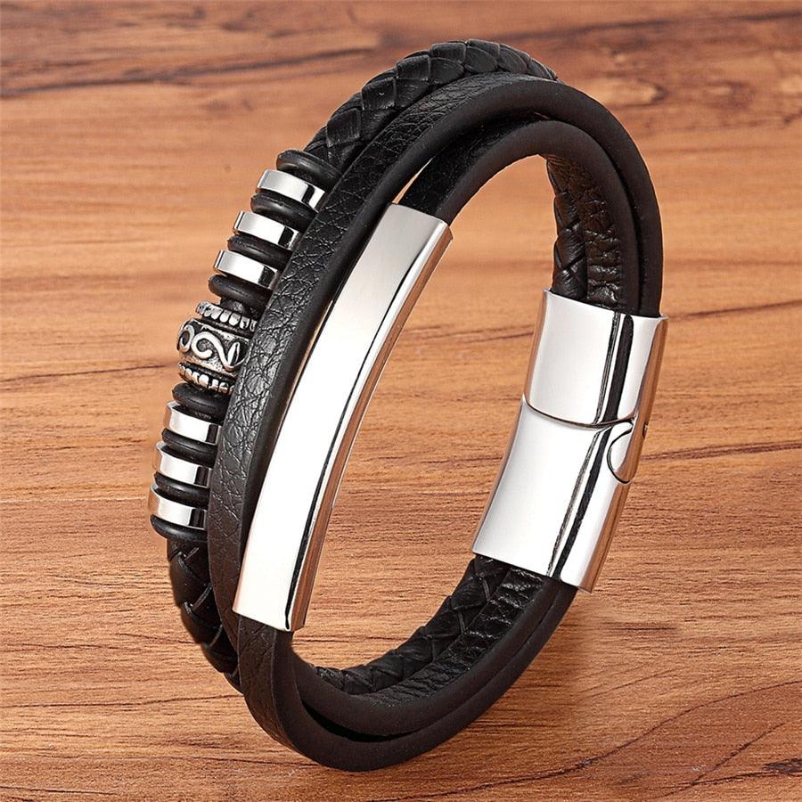 Pulseira de Couro Masculina