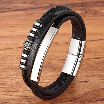 Pulseira de Couro Masculina - Lumero