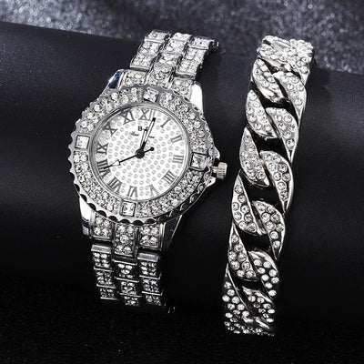 Relógio Feminino Diamante + Pulseira - Lumero