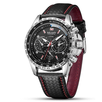 Relógio Masculino com Pulseira de Couro - Lumero